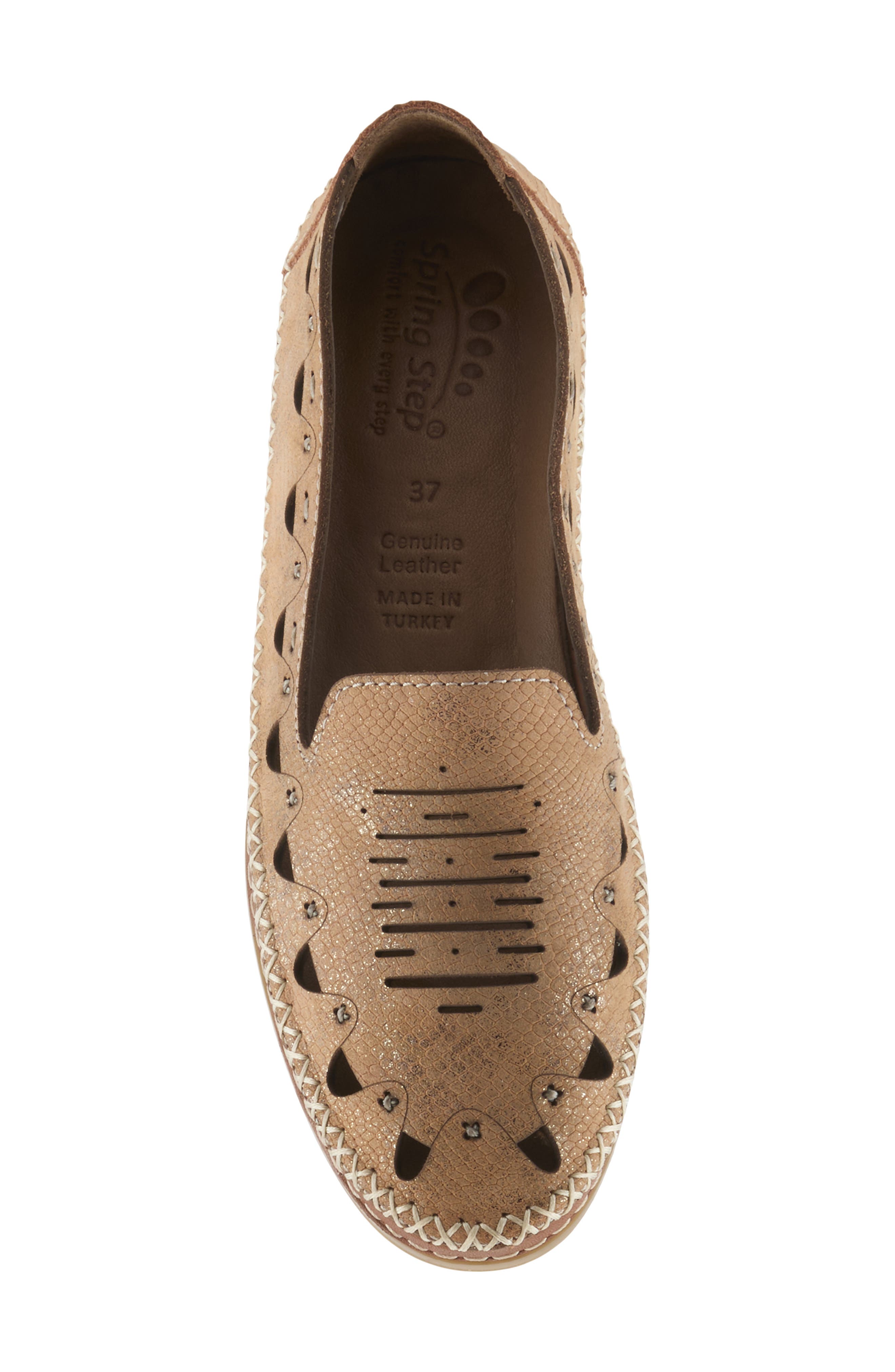 Spring Step Anoura Flat Loafer, Alternate, color, Peach Croco