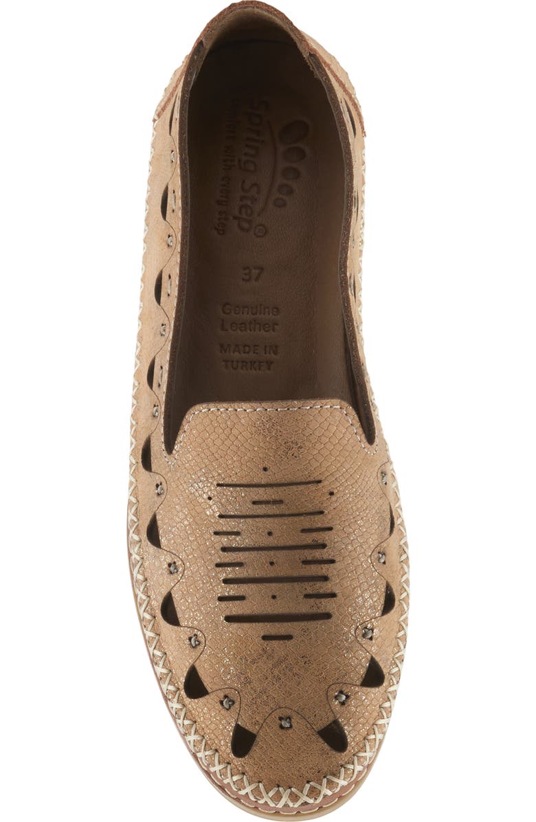 Spring Step Anoura Flat Loafer, Alternate, color, Peach Croco