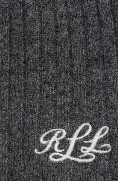Ralph Lauren Lauren Signature Cashmere Beanie In Gray
