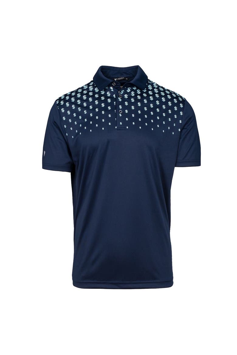 Men's Levelwear Navy Seattle Kraken NHL x PGA Original Polo, Alternate, color, Navy
