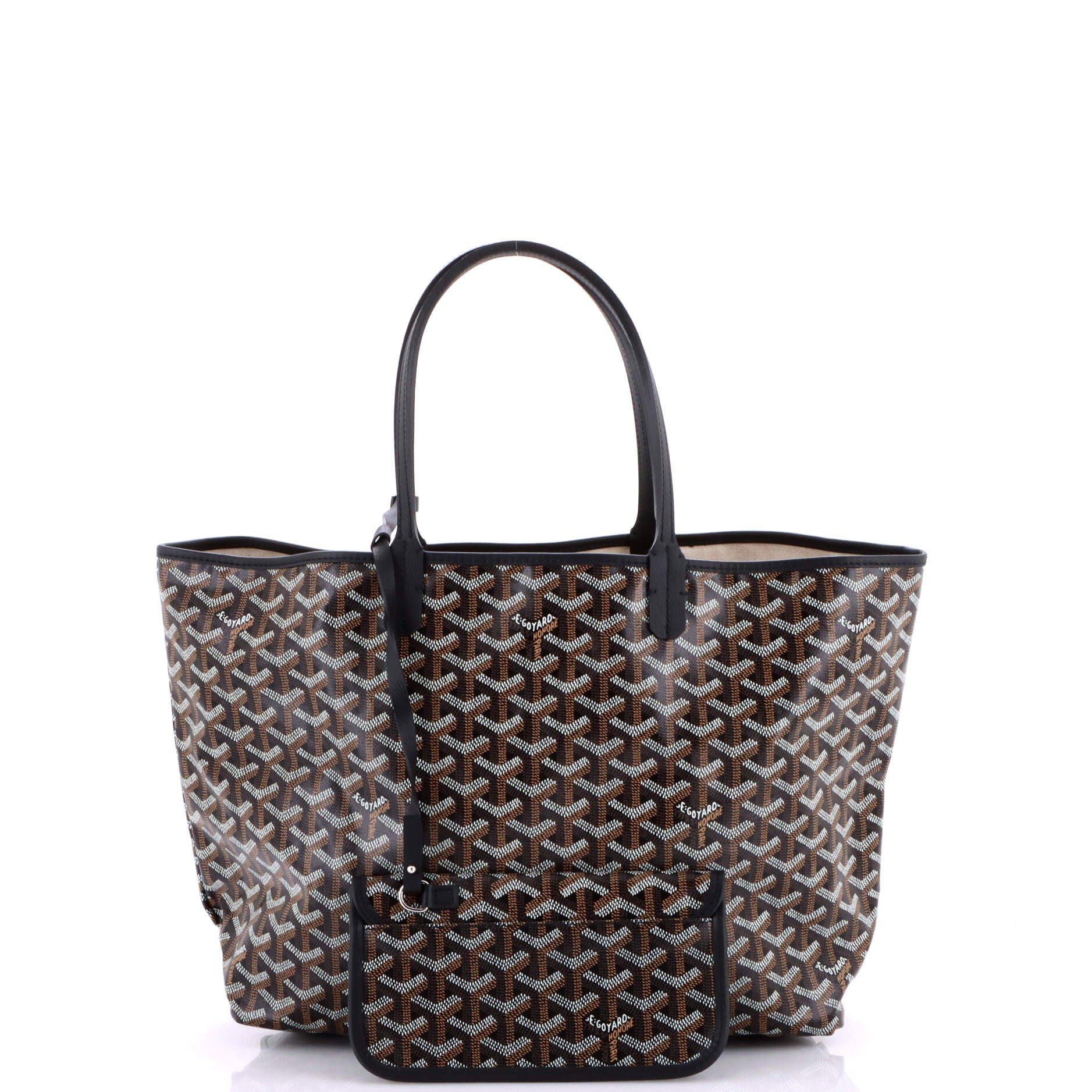 Pre-Owned Goyard Saint Louis Tote Coated Canvas PM, Alternate, color, Black