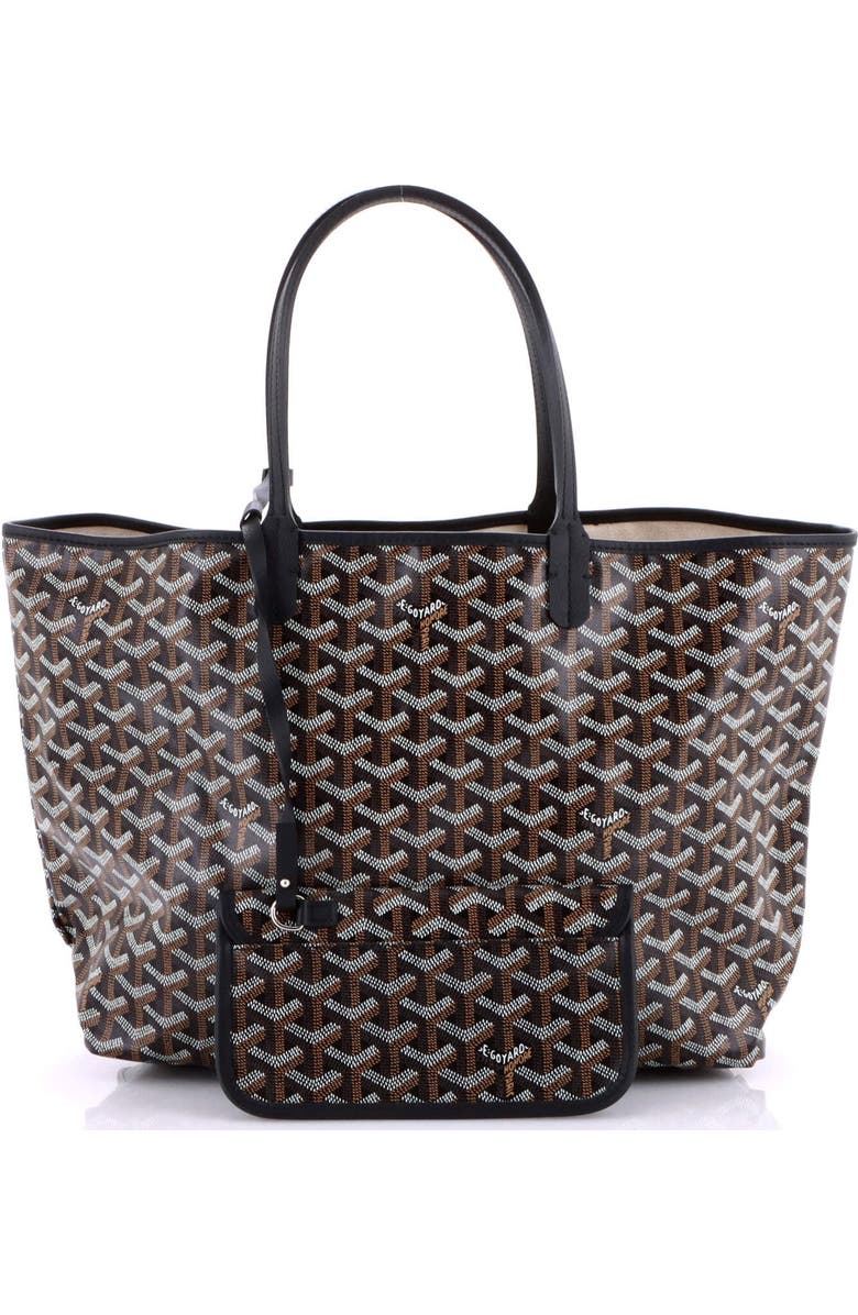 Pre-Owned Goyard Saint Louis Tote Coated Canvas PM, Alternate, color, Black