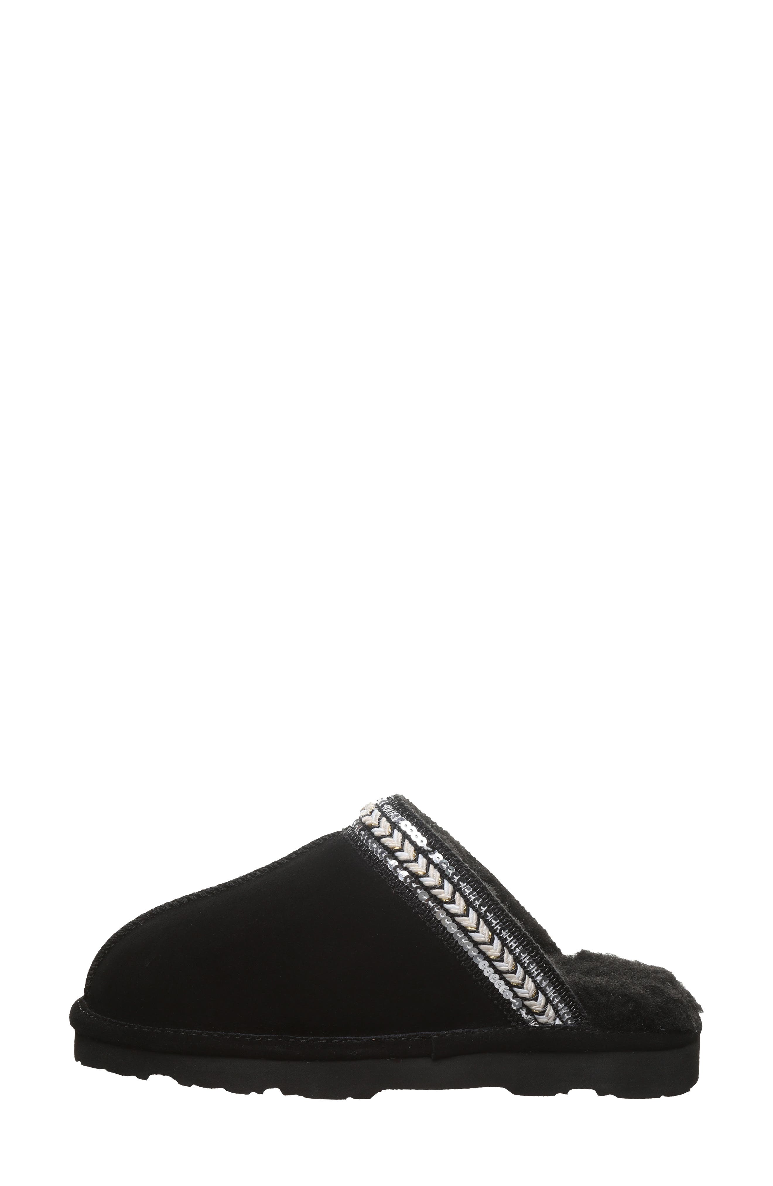 BEARPAW Tanya Scuff Slipper, Alternate, color, Black