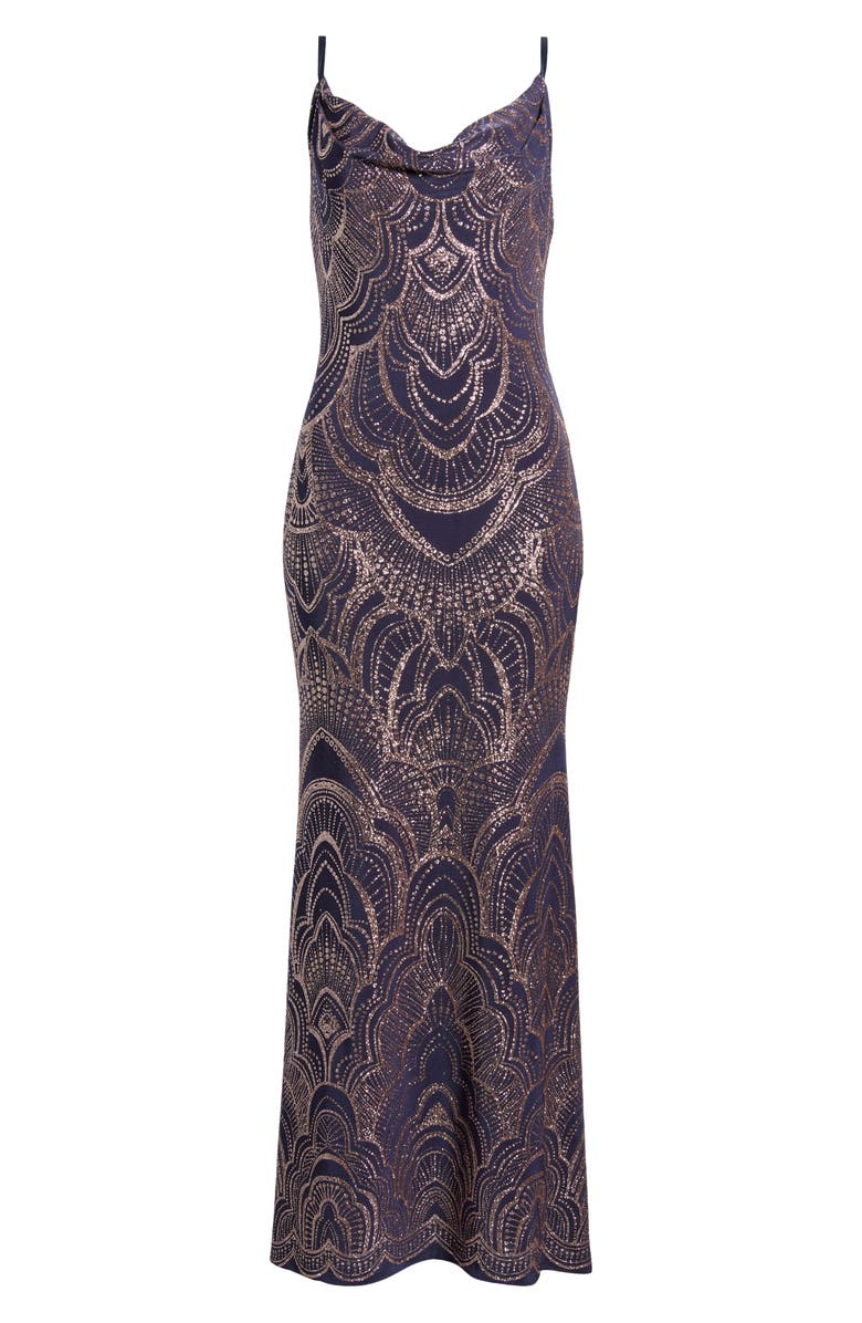 Jump Apparel Glitter Gown, Alternate, color, 