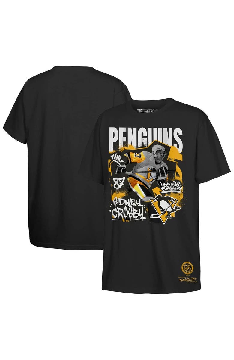 Mitchell & Ness Youth Mitchell & Ness Sidney Crosby Black Pittsburgh Penguins Photo Reel Graphic T-Shirt, Main, color, Black