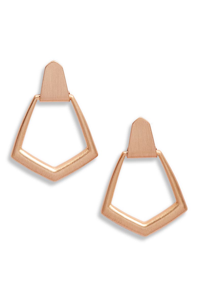 Paxton Drop Earrings, Main, color, ROSE GOLD