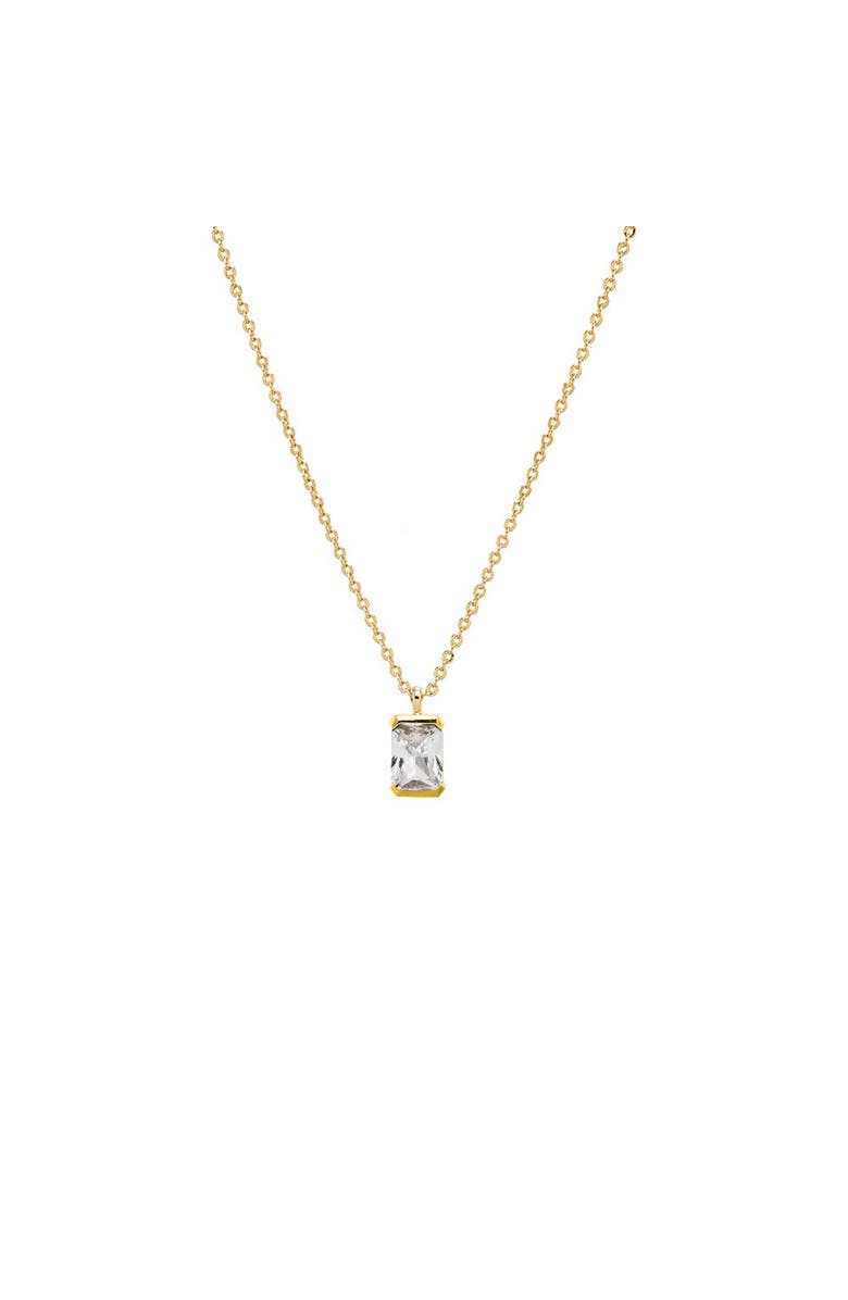 BY ADINA EDEN Colored CZ Baguette Pendant Necklace, Main, color,