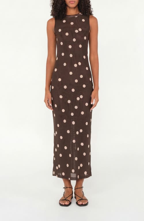 The Lulo Project Salty Sleeveless Maxi Dress in Polka Dots Cream at Nordstrom, Size Large