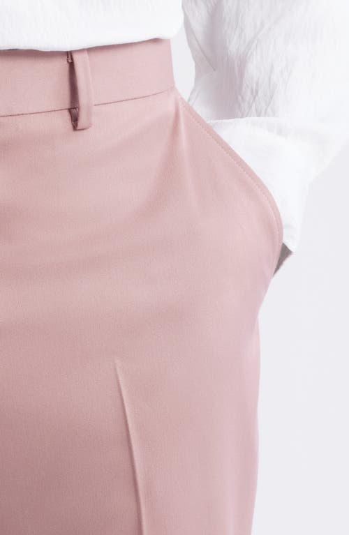 Open Edit Slim Fit Sharkskin Trousers In Pink Timber