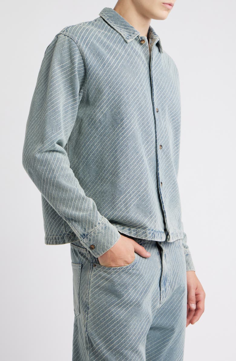 RIZORT Clever Denim Button-Up Shirt Jacket, Alternate, color, Indigo