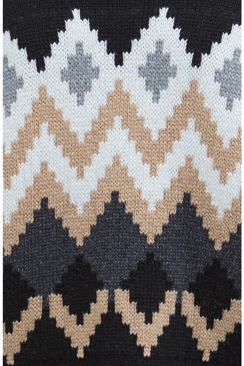 Cecelia Fair Isle Cotton & Wool Blend Crewneck Sweater, Alternate, color, MULTI