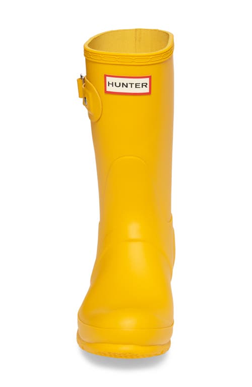 Hunter Original Short Waterproof Rain Boot In Yellow