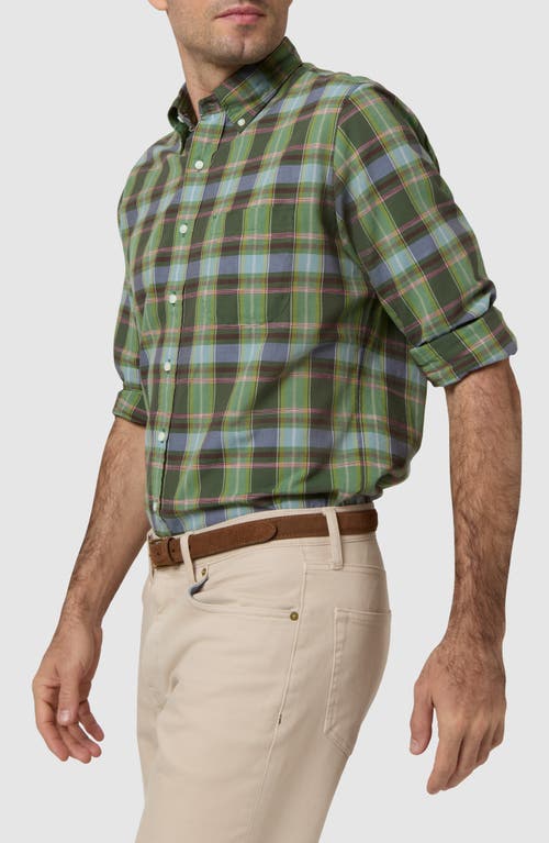 Sid Mashburn Slim Fit Plaid Cotton Madras Button-down Shirt In Green