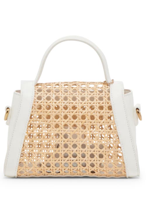 Dolce Vita Tropez Wicker Top Handle Bag In White
