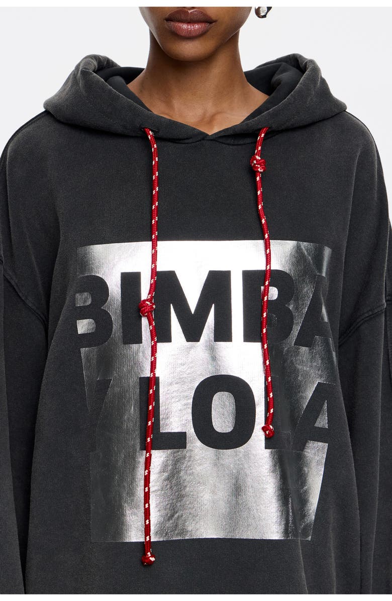 Bimba y Lola Washed Oversize Logo Sweatshirt, Alternate, color,