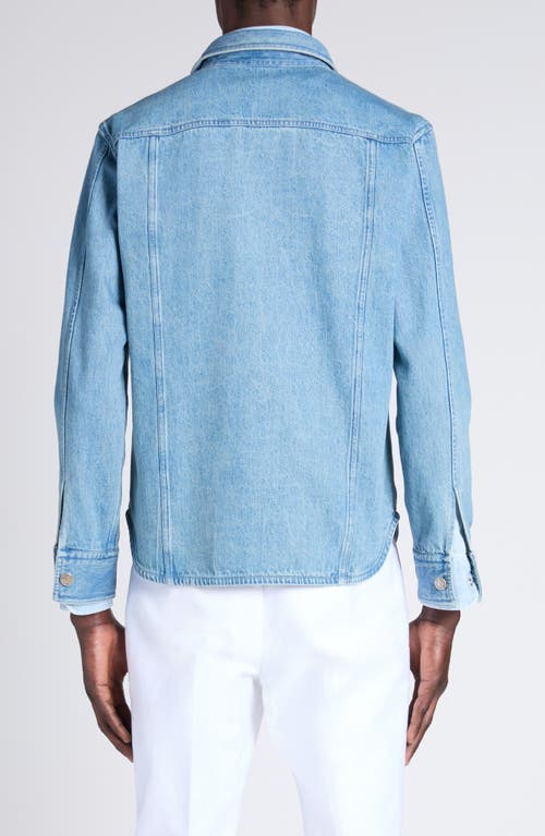 Tom Ford Washed Cotton Denim Jacket In Blue