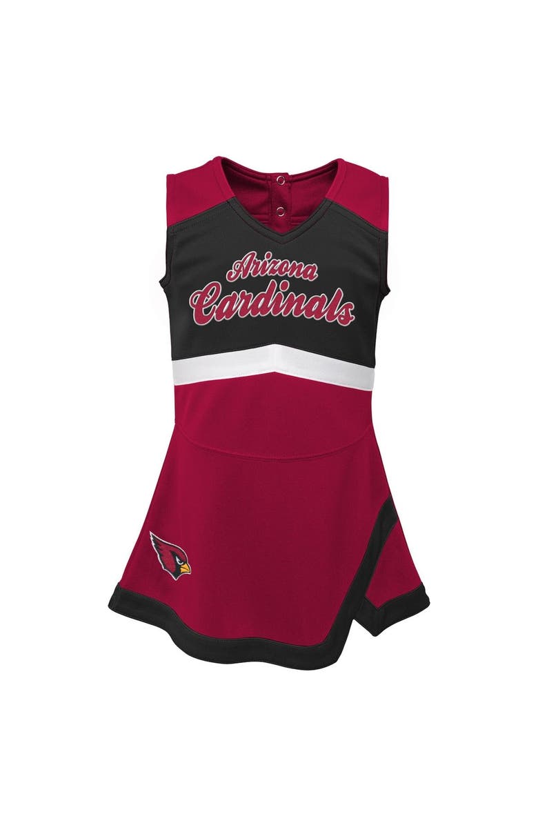 Outerstuff Girls Preschool Cardinal Arizona Cardinals Two-Piece Cheer Captain Jumper Dress with Bloomers Set, Alternate, color, 