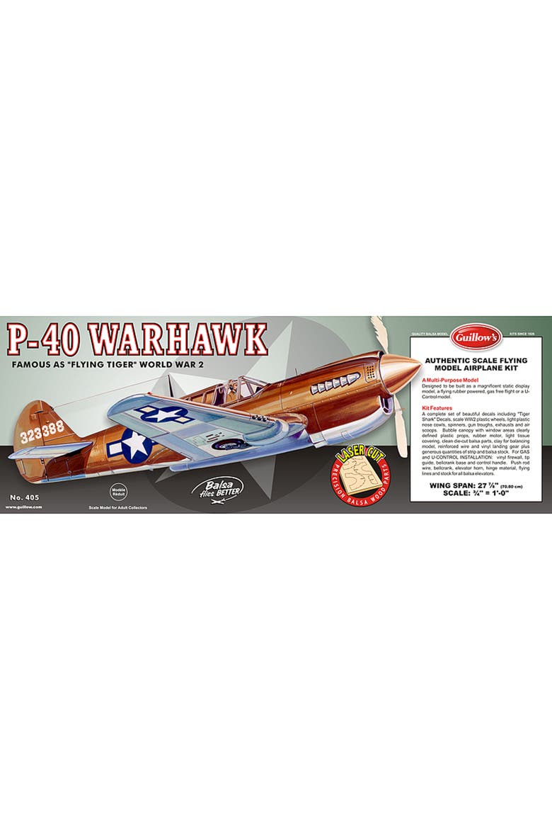 P40 Warhawk Laser Cut Model Kit, Alternate, color, Multicolored