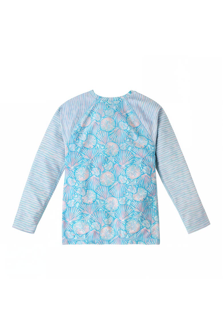 Zippy Long Sleeve Sun & Swim Shirt, Alternate, color, Candy Shells & Stripes