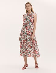 Finery London Alida Floral Midi Shirt Dress