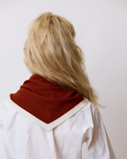 Lost Pattern Nyc "triangle Frame" Cashmere Triangle Scarf In Brown