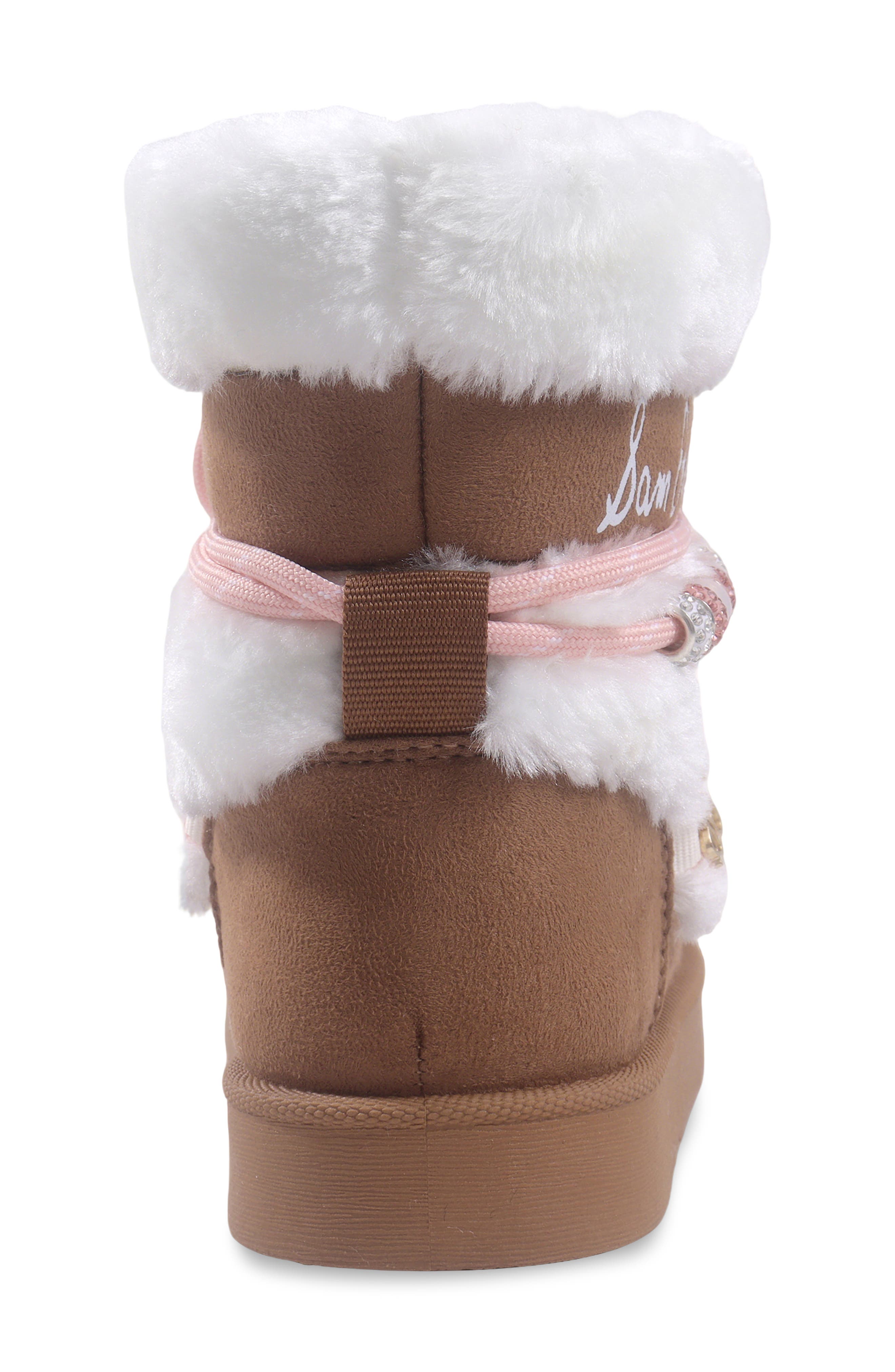 Kids' Nevi Faux Fur Winter Boot, Alternate, color, BROWN