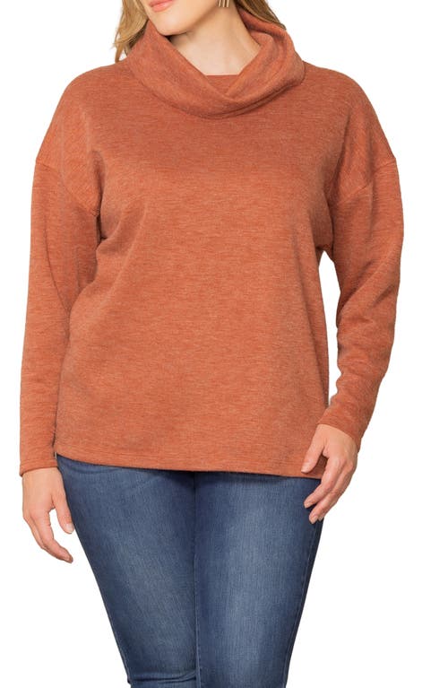 Kiyonna Astrid Turtleneck Sweater in Cinnamon  product