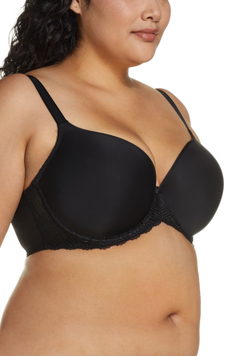 Wacoal La Femme Underwire T-Shirt Bra, Alternate, color, Black