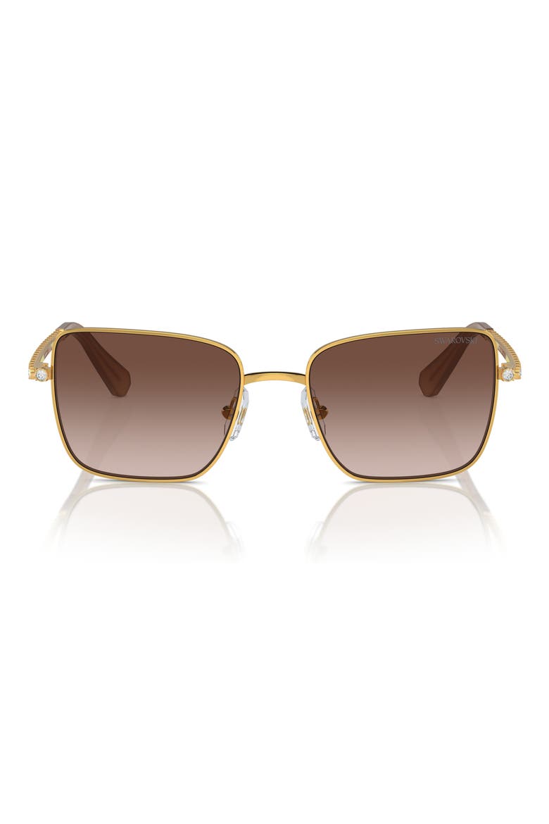 56mm Matric Crystal Square Sunglasses, Main, color, GOLD/ PURPLE