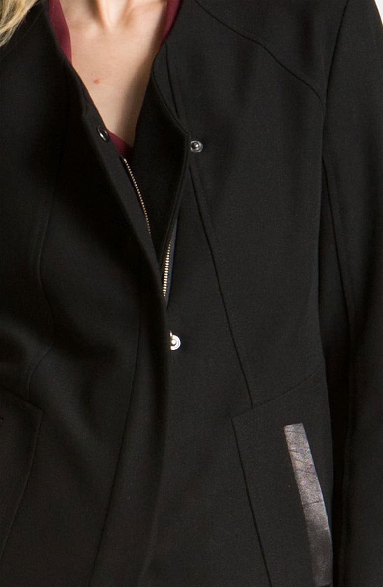 Nordstrom Collection 'Gauze' Leather Trim Jacket, Alternate, color, 