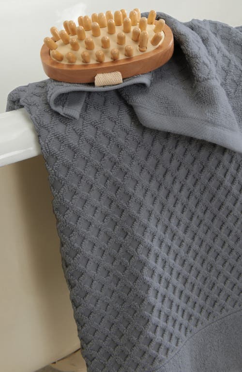 Woven & Weft Diamond Textured 4-pack Bath Towel Set In Midnight