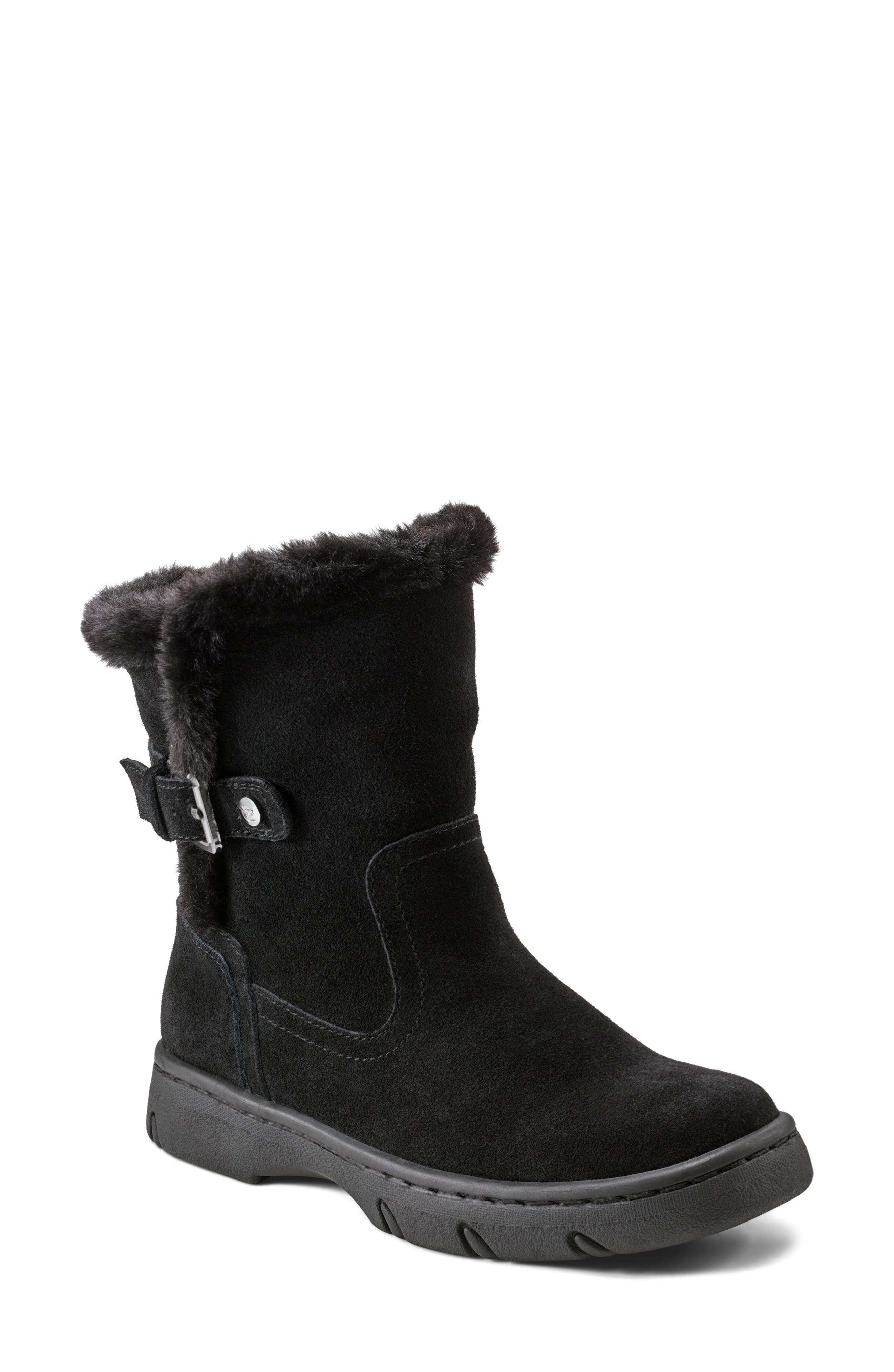 Easy Spirit Graye Faux Shearling Boot in Black 