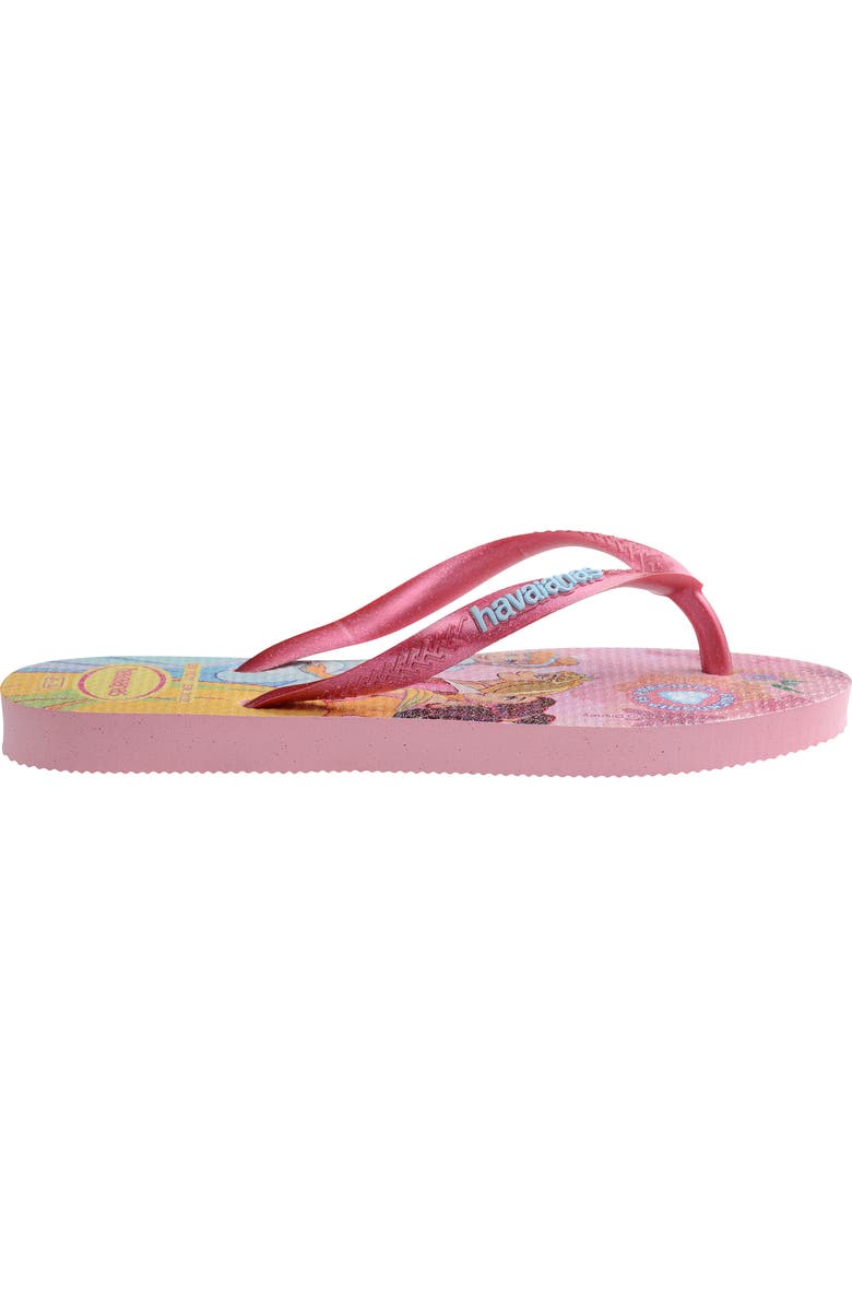 Havaianas Disney Princess Flip Flop, Alternate, color, Pink Glow