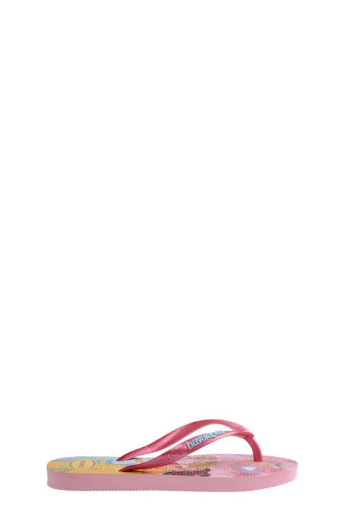 Havaianas Disney Princess Flip Flop In Pink Glow