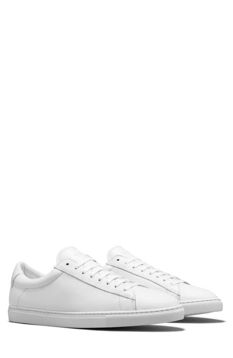 Mens leather tennis orders shoes white