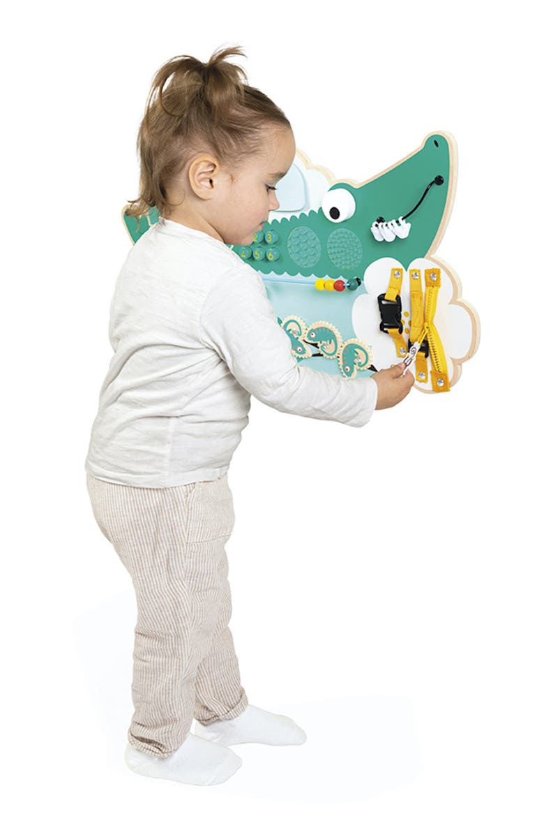 Janod Tropik Crocodile Multi-Activity Toy, Alternate, color, Green