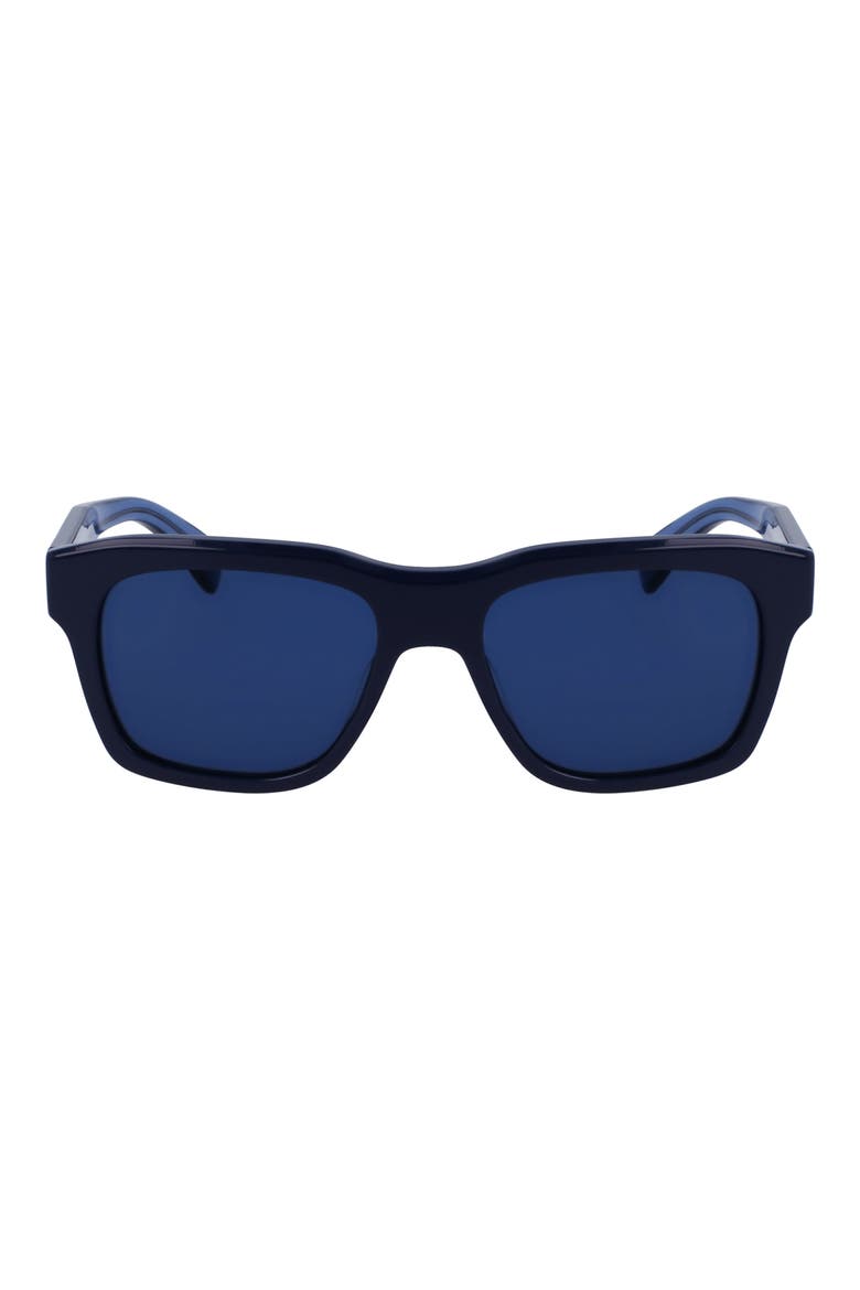 56mm Square Sunglasses, Main, color, BLUE