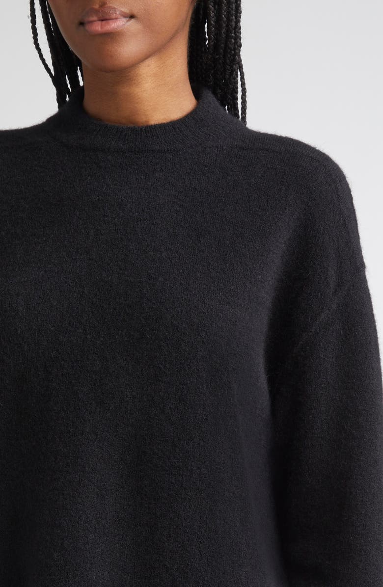 Rick Owens Tommy Alpaca & Wool Blend Sweater, Alternate, color, Black