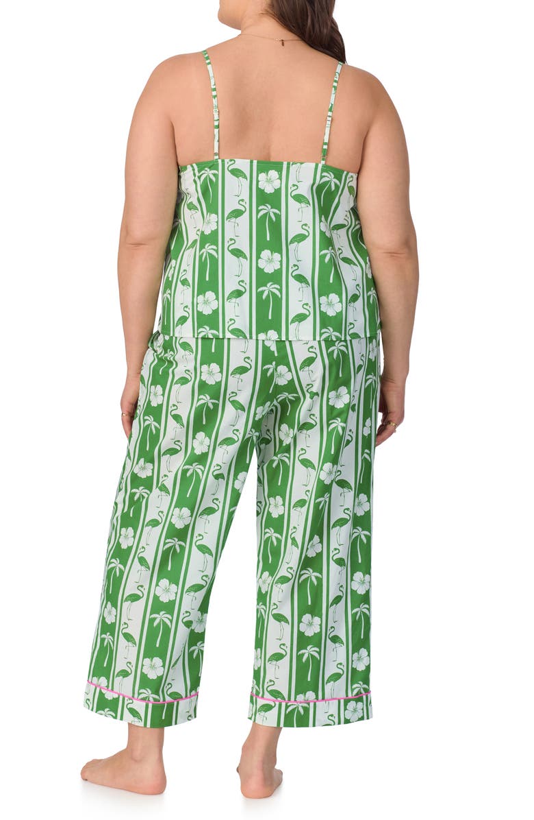 BedHead Pajamas Print Organic Cotton Poplin Crop Pajamas, Alternate, color, 