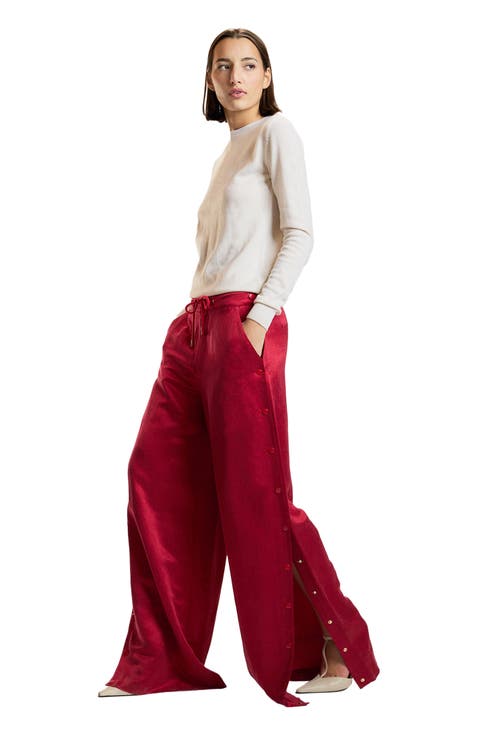 Wide Leg Snap Pants