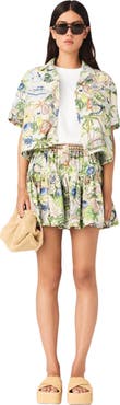 maje Patterned cropped shirt
