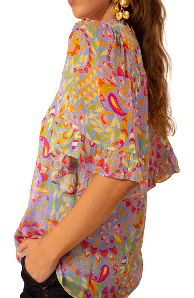 Hale Bob Diana Smocked Georgette Top, Alternate, color, 