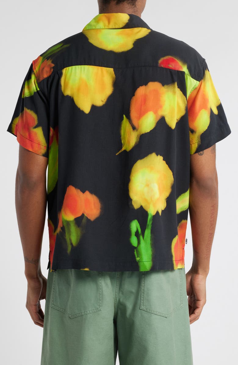 Obey Kinney Floral Print Camp Shirt, Alternate, color, 