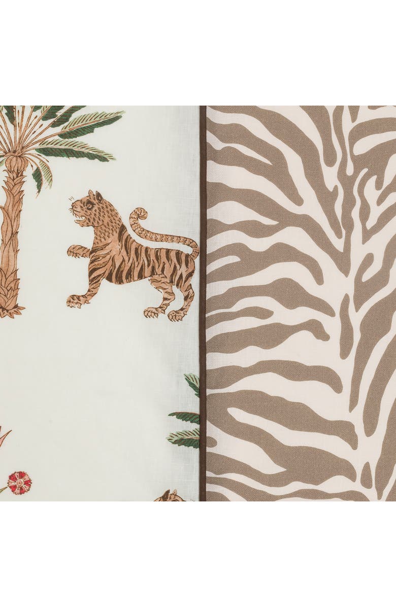 Matouk Reversible Lumbar Pillow, Alternate, color, Tiger Palm/ Regine Coconut