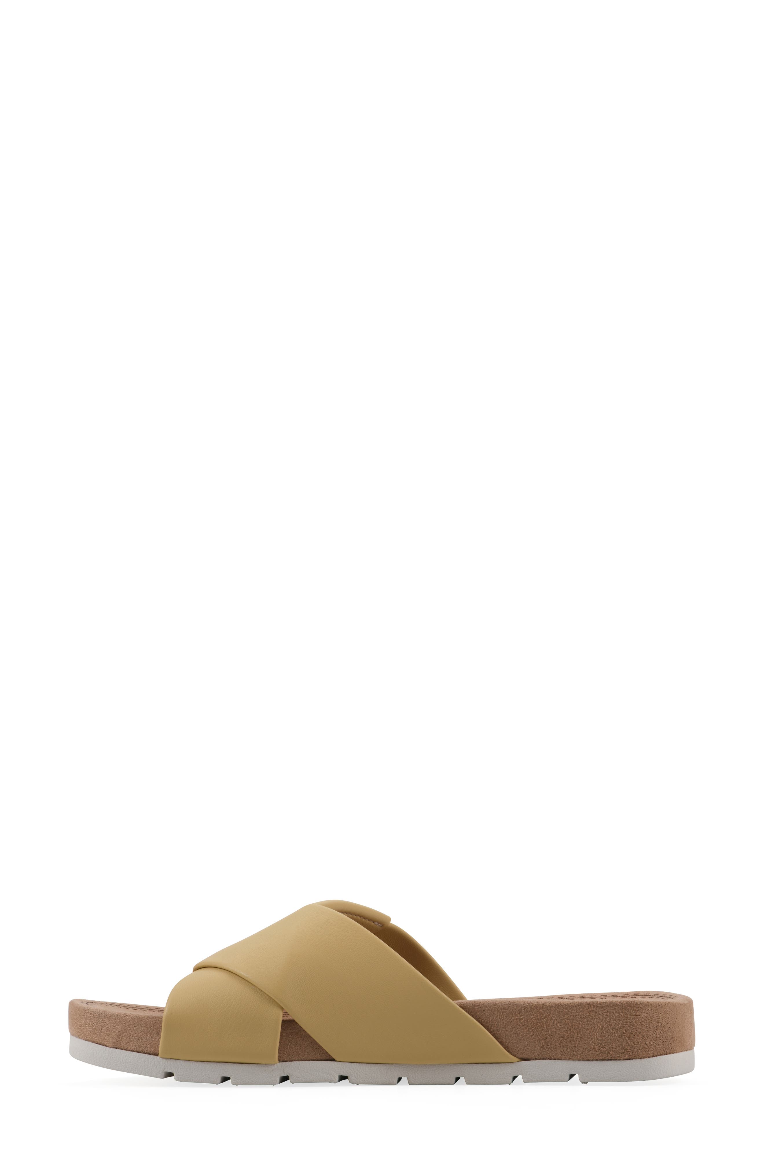 Tincie Slide Sandal, Alternate, color, YELLOW SMOOTH