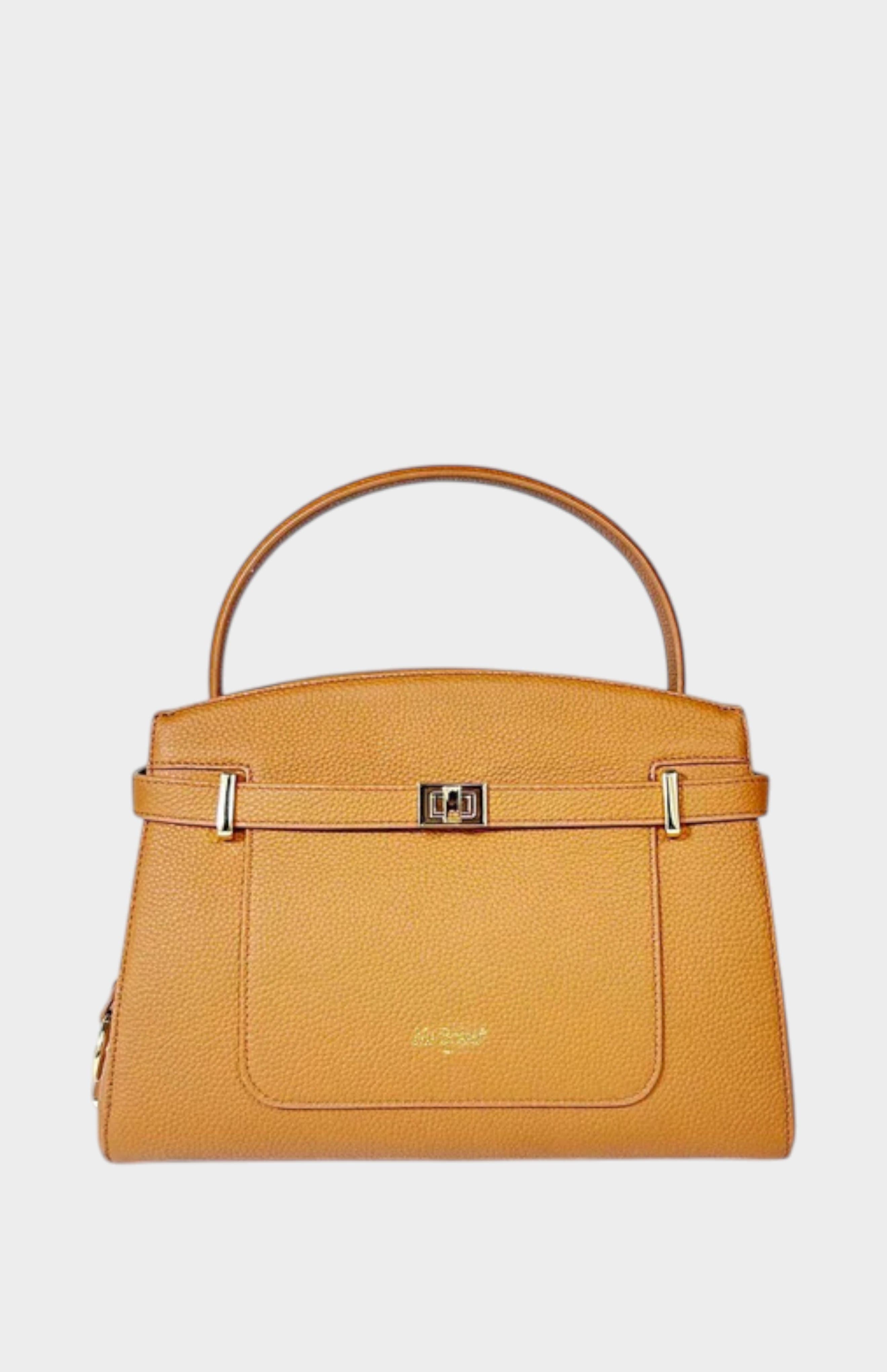 Manhattan Genuine Pebble Leather Top Handle Bag, Main, color, Biscuit
