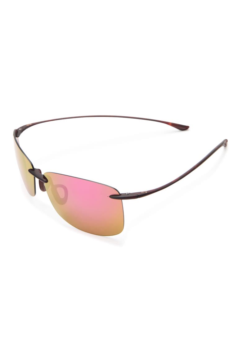 Polarized Rectangular Sunglasses, Alternate, color, BROWN TORTOISE SUNRISE