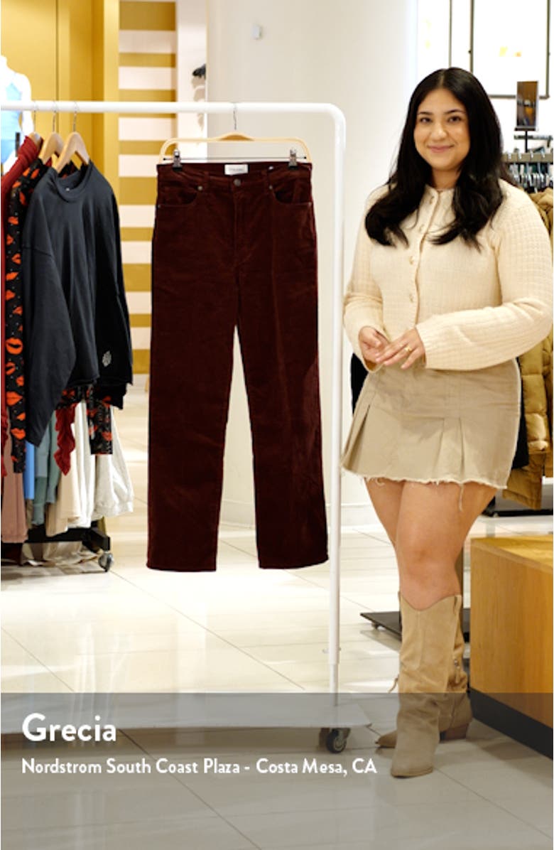 Le Sleek Corduroy Ankle Straight Leg Pants, sales video thumbnail