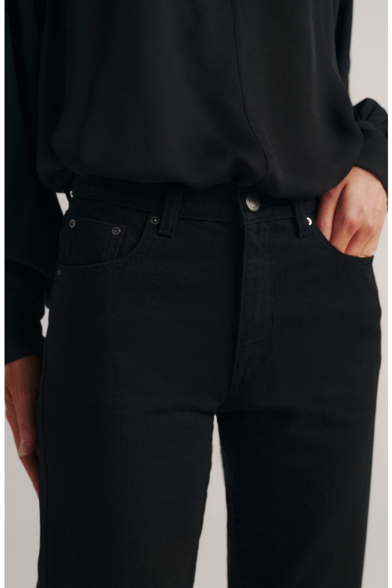 Cate High Waist Petite Slim Leg Jeans, Alternate, color, BLACK