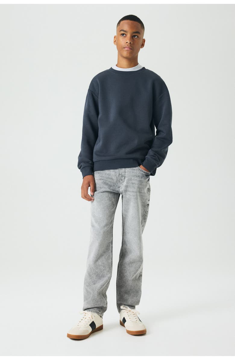 H&M Relaxed Tapered Fit Jeans, Main, color, Washed Denim Gray